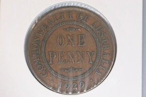 1929 - L - Australian Penny - aVF / Grotty