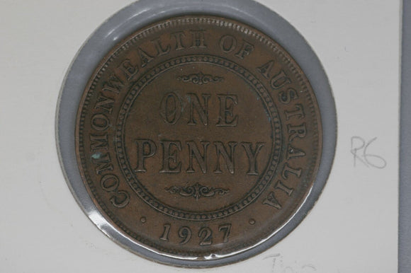 1927 - L - Australia Penny - Thin Leg on Second 'N' (R6) - aF