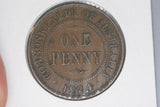 1924 - L - Australian Penny - Leg of 'N' Missing - Diecrack 'ORGIVS' - VF / Verd