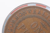 1924 - L - Australian Penny - Diecracks ent. Obverse & Reverse - (R7) (B21B) - F