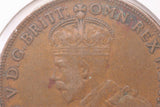 1922 - I - Australian Penny - Indian Obverse - aVF / Verdigris