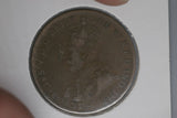 1924 - I - Australian Penny - Filled 4 - Indian Obverse - VG / Grotty