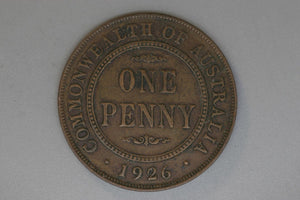 1926 - Australian Penny - gF / Discoloured