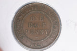 1921 - Australian Halfpenny - Diecrack: Rim to 'R' to 'OF' (R7) - aF / Problem