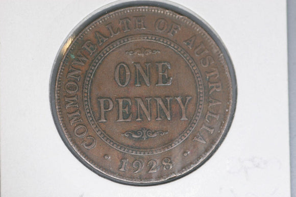 1928 - Australian Penny - Open 'O' 'O' & 'D' - aVF