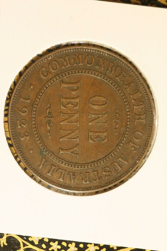 1923 - Australia Penny - gF / Problem Coin