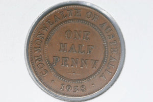 1938 - Australian Halfpenny - gVF