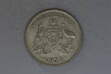 1957 - Australia Sixpence - VG - 50% Silver