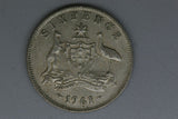 1961 - Australia Sixpence - VG - 50% Silver