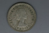 1961 - Australia Sixpence - VG - 50% Silver