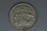 1961 - Australia Sixpence - VG - 50% Silver