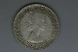 1961 - Australia Sixpence - VG - 50% Silver