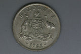 1961 - Australia Sixpence - VG - 50% Silver