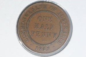 1938 - Australian Halfpenny - gVF