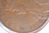 1928 - Australia Penny - Open '2' & '8' - Dot at Nose - Diecrack Obverse - aVF