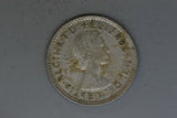 1960 - Australia Sixpence - VG - 50% Silver