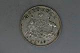 1960 - Australia Sixpence - VG - 50% Silver