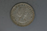 1963 - Australia Sixpence - VG - 50% Silver