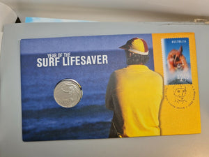 2007 - Surf Lifesaver - PNC - 20 Cent Coin - Holographic Stamp - chUNC