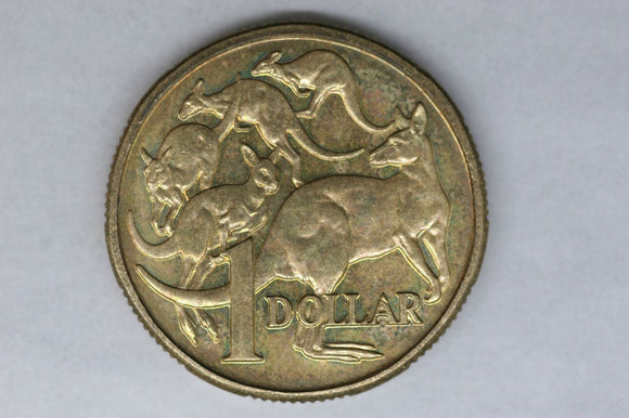 1984 - Australian 1 Dollar Coin - $1 - Mob of Roos - aUNC