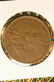 1927  - Australia Penny - Diecrack & Doubling of 'ORG' - aF / Verdigris