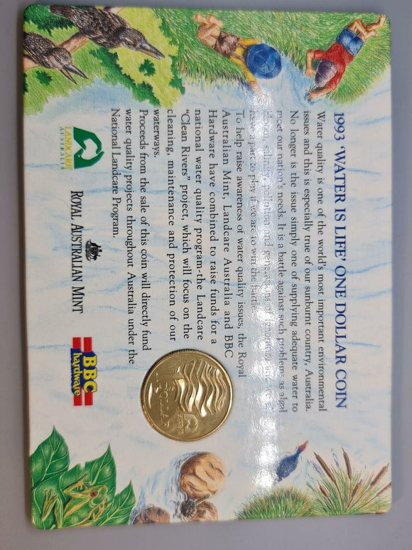 1993 - Landcare - RAM on Card -1 Dollar Coin - chUNC