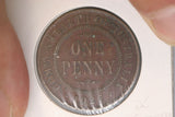 1927 - L - Australian Penny - Diecrack "Commonwealth" - aVF / Verdigris