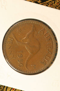 1956 - Y. - Australian Penny - EF - Diecracks "RALIA" "PENNY"