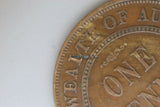 1923 - Australia Penny -Pealing Error - Diecracks Date & 'SRTALIA' - VG