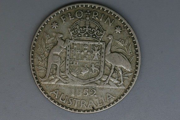 1952 - Australia Florin - Weak '19' - F