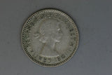 1955 - Australia Sixpence - VG - 50% Silver