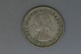 1955 - Australia Sixpence - VG - 50% Silver