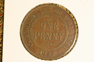 1922 - L - Australia Penny - London Obverse - aVF