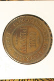 1924 - L  - Australian Penny - Diecracks 'F' 'USTR' and Field beh. Bust - gF