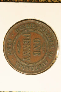 1927 - L - Australia Penny - aVF / Problem Coin