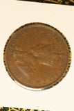 1924 - L - Australia Penny - Dot Missing after 'IMP' - aVF / Light Verdigris