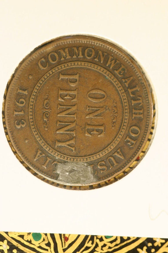 1913 - Australia Penny - VG / Grotty