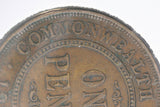 1923 - Australia Penny - Diecracks Entire Reverse Legend & 'FD IND IMP' - F