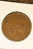 1933  - Australia Penny - Overdate - gF / Verdigris