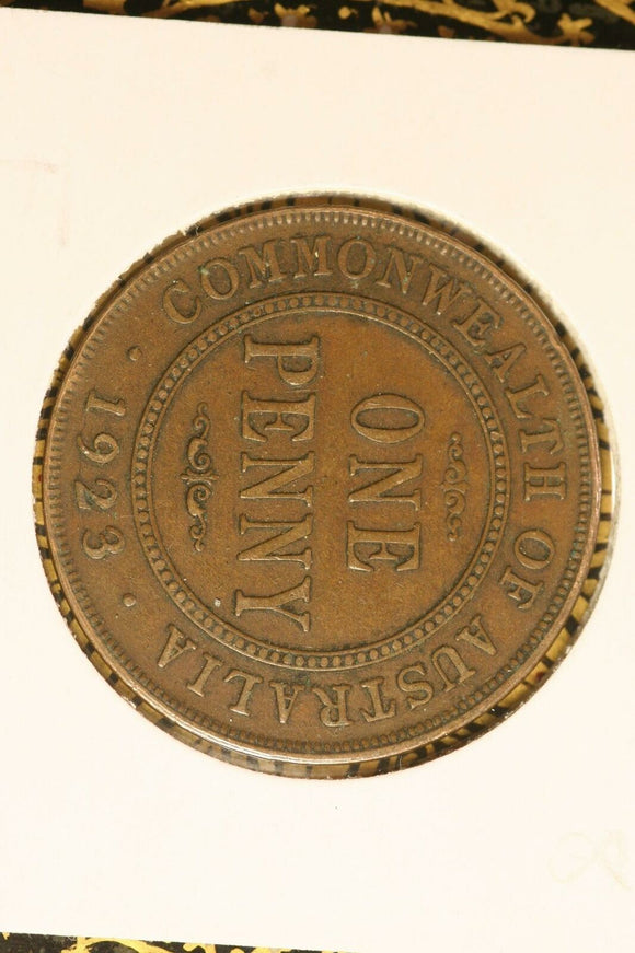 1923  - Australia Penny - F. Diecrack through Date (R5)