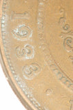 1933 - Australia Penny - Overdate - F / Verdigris