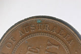 1933  - Australia Penny - Diecrack 'AUSTR' (R6) - aVF / Spot of Verdigris