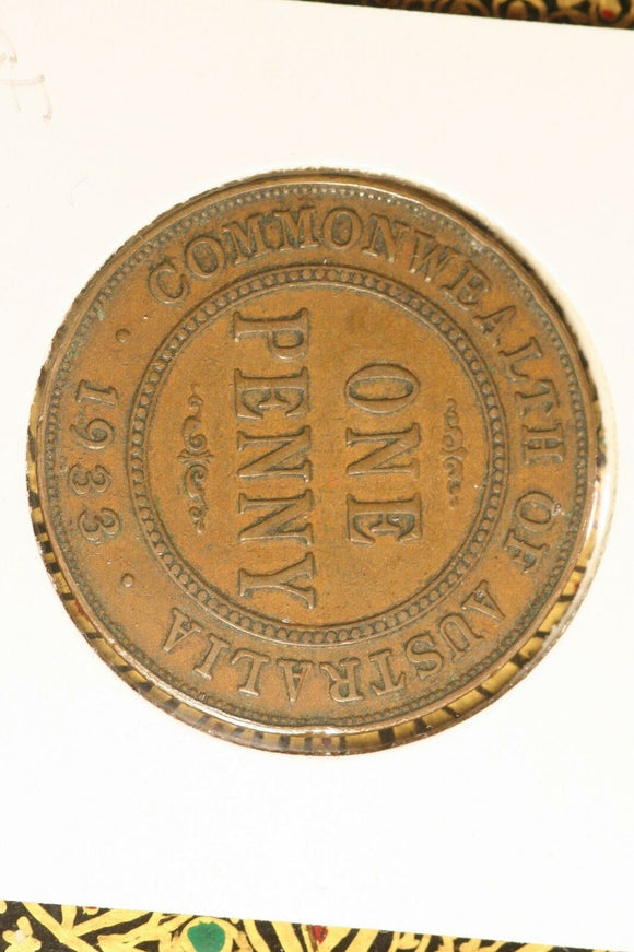 1933  - Australia Penny - gF.