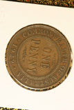 1929 - L - Australia Penny - aF / Verdigris