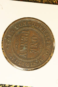 1929 - I - Australia Penny - F / Problem Coin