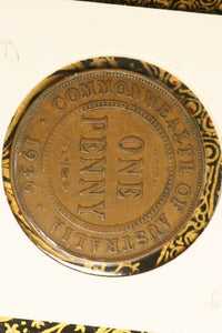 1936  - Australia Penny - Diecracks 'ALTH OF' and 'BRITT' - gF