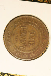 1922 - L - Australia Penny - F / Cleaned