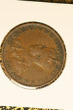 1934 - Australia Penny -Diecrack thru Date (R5) - aVF / Grotty