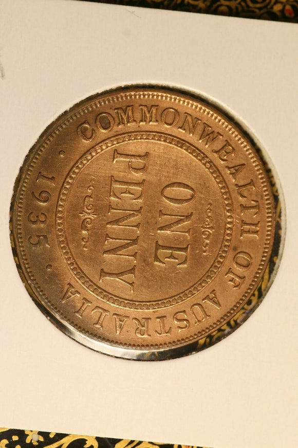 1935 - Australia Penny - aVF / Cleaned