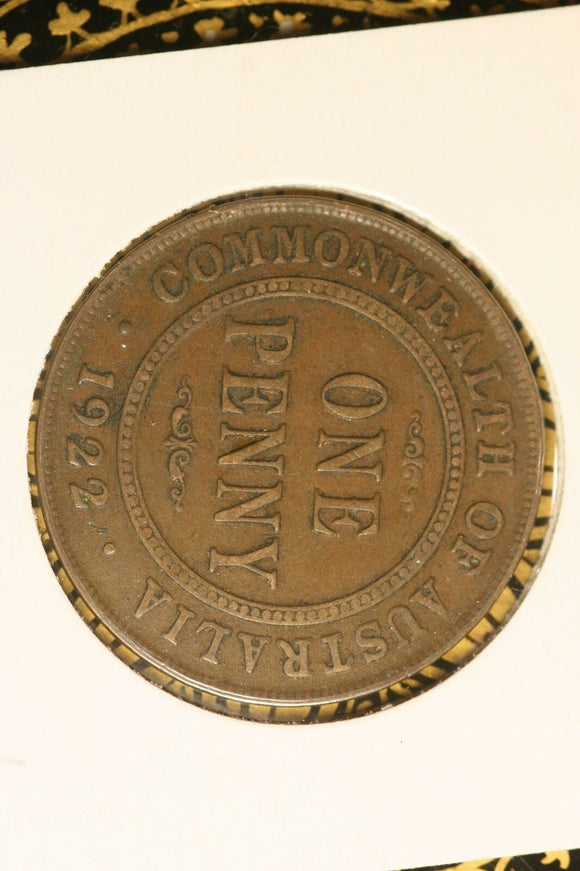 1922 - L - Australia Penny - F / Grotty